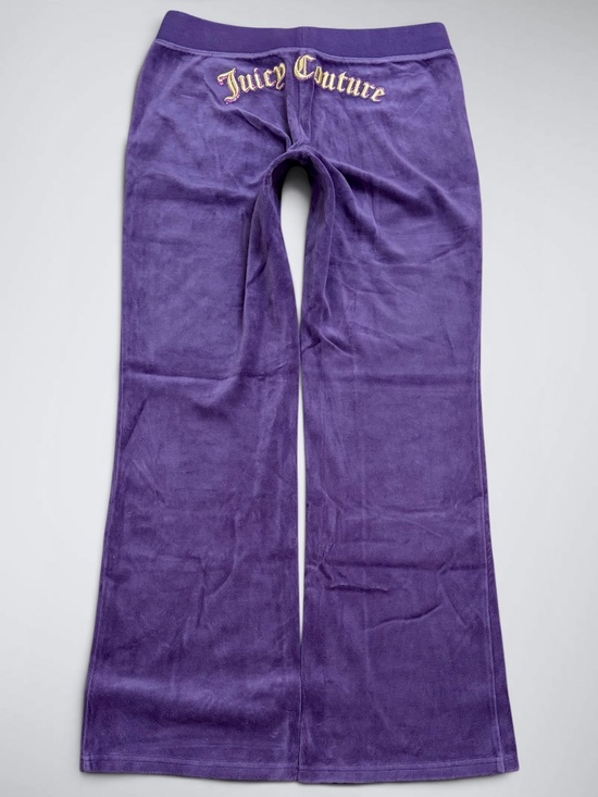 Juicy Couture Pants - Juicy Couture Black Label Purple Velour Track Pants